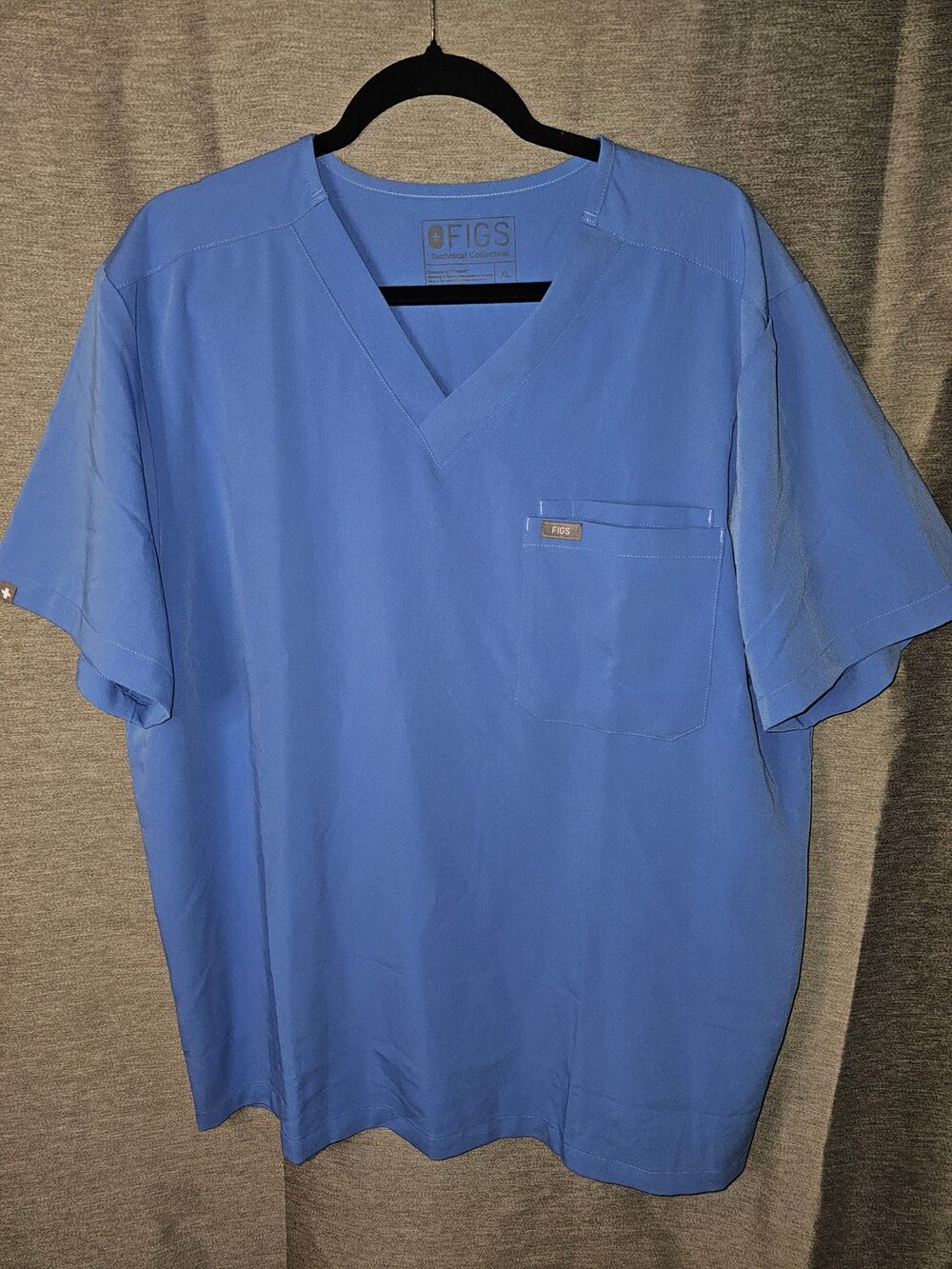 Figs Technical Collection Womens Blue/Purple Scrubs Uniform Shirt Top XL